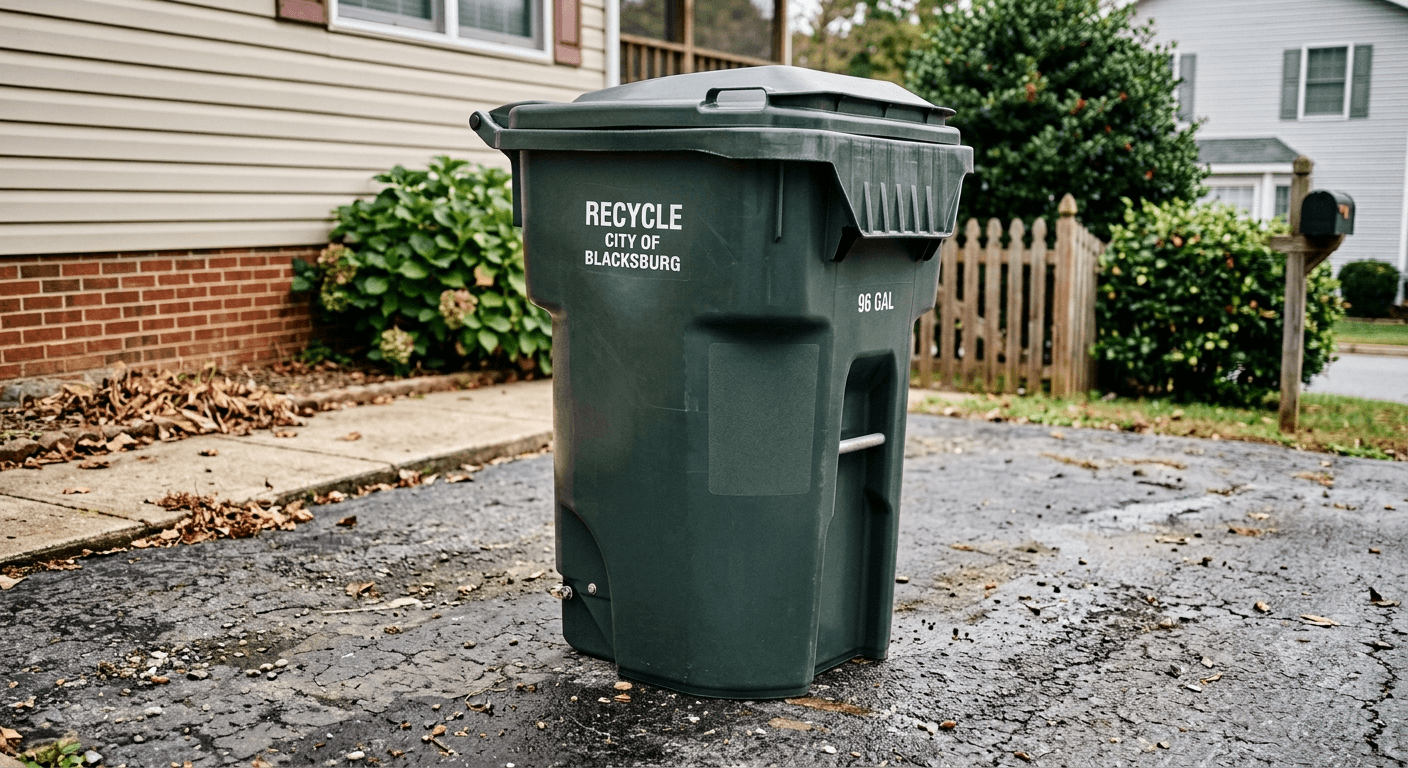 The same driveway recycling bin looking like new after service